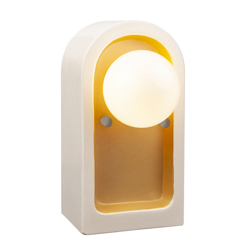 Rosalino 1 - Light Dimmable Flush Mounted Sconce, Matte White/Champagne Gold