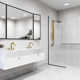 Orchid 39" H X 4" W 2-Jet Shower System with Hand Wand - Requires existing shower head connection