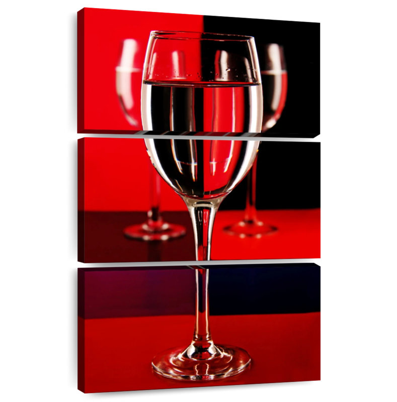 Yarlin Abstract Wine Glasses, 32" H x 20" W