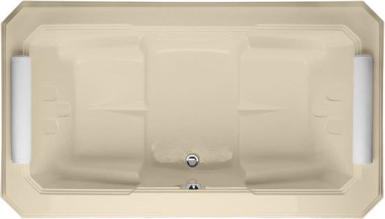 Mystique 78'' L Soaking Bathtub, Bone, White