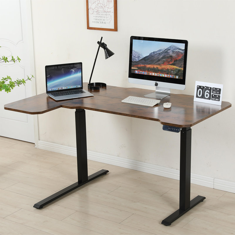 Bureau debout Louwra, Brun / noir