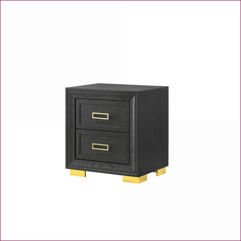 Table de chevet 2 tiroirs Modern Glam