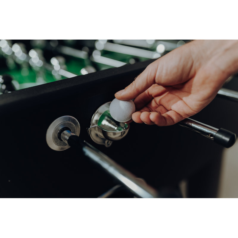 145cm L Foosball Table with Telescopic Rods, Black