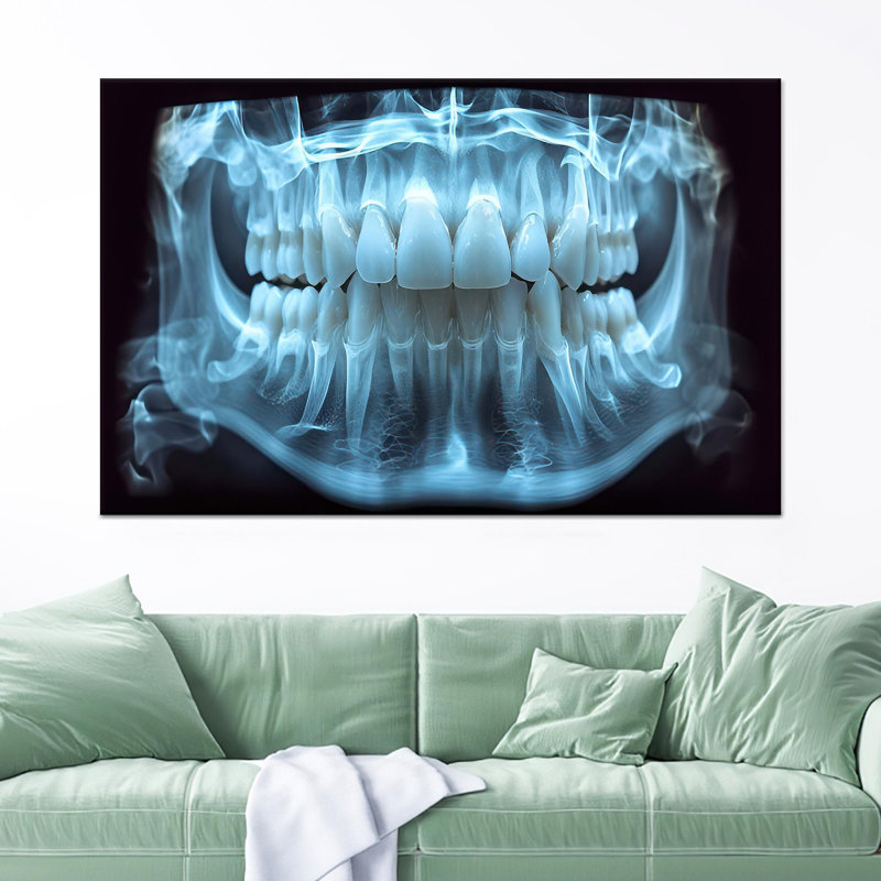 Élégante décoration de cabinet de dentiste: Œuvre imprimée sur toile, 1P, 47,3 po H x 102,4 po l