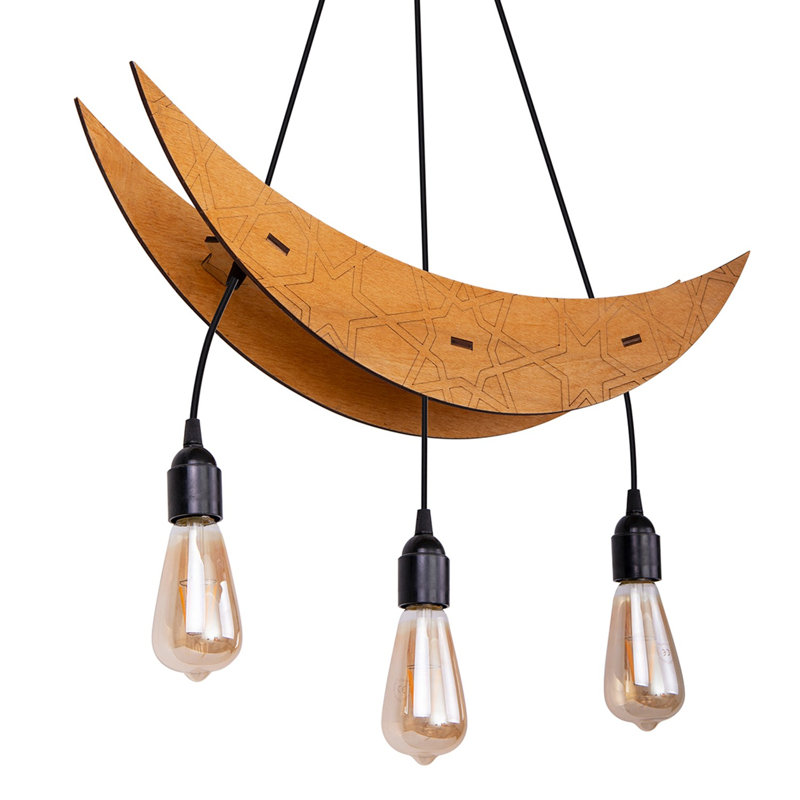 3 - Light Cluster Pendant, Yellow/Black