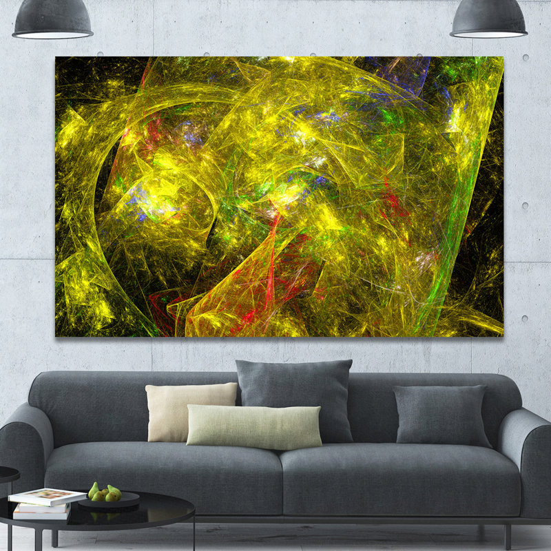 « golden mystic psychédélique texture », impression sur toile tendue, H 40 po x l 60 po x P 1,5 po