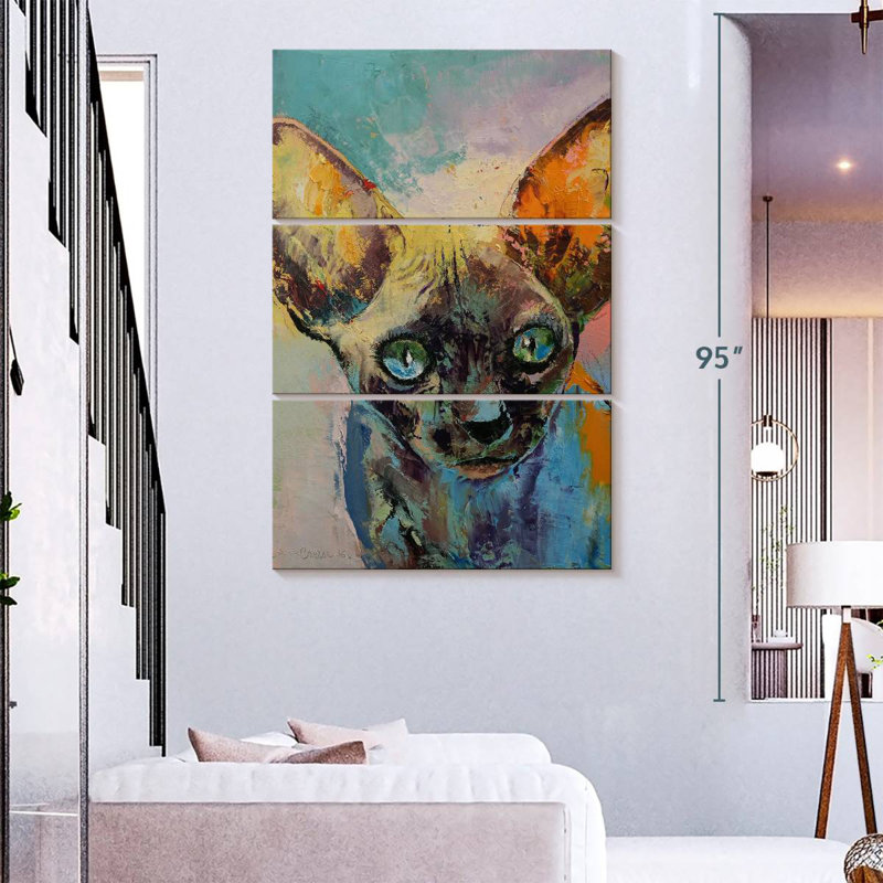 Brampt Sphynx Cat Portrait, 57" H x 36" W