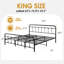 Structure de lit plateforme en métal avec tête de lit / pied de lit en fer de style industriel / cadre robuste / rangement sous le lit / aucun sommier requis par Buckmaster-242700190-244507781