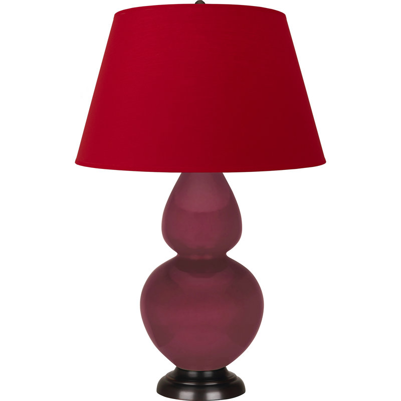 Double Gourd Table Lamp, Cobalt/Antique Silver, Tangerine/Taupe, Brass