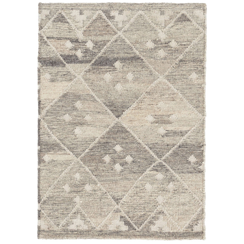 Kota Indigo Handwoven Wool Rug, Rectangle 2' x 3', Indigo