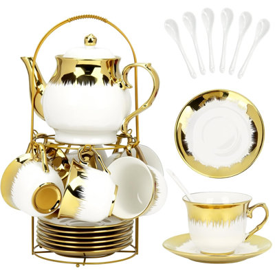 European adult ceramic tea set