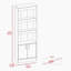 Bibliothèque standard H 70,9 "x l 24,68"