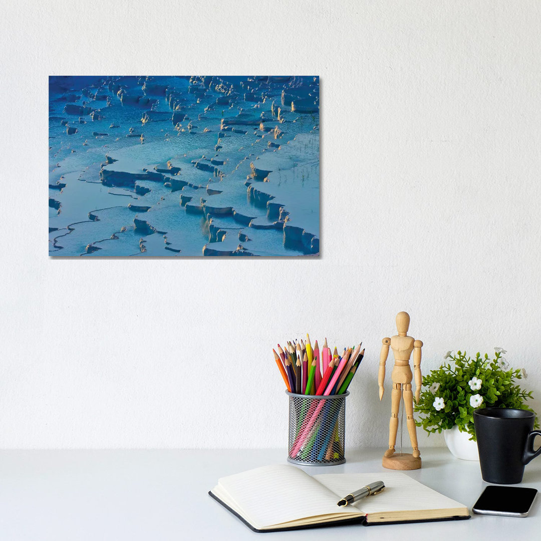 Travertine Terraces Of Pamukkale (UNESCO World Heritage Site), Turkey by Keren Su - Wrapped Canvas Painting