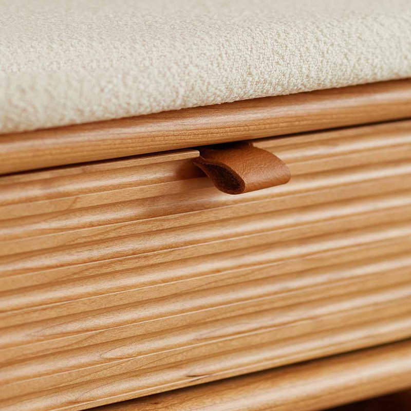 Italian style minimalist shoe storage bench, 17.72" H x 23.62" W x 11.81" D
