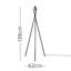 Ahti Camden 136cm Tripod Floor Lamp Base-44717397