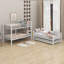 Lit simple superposé en métal avec lit gigogne-219059615