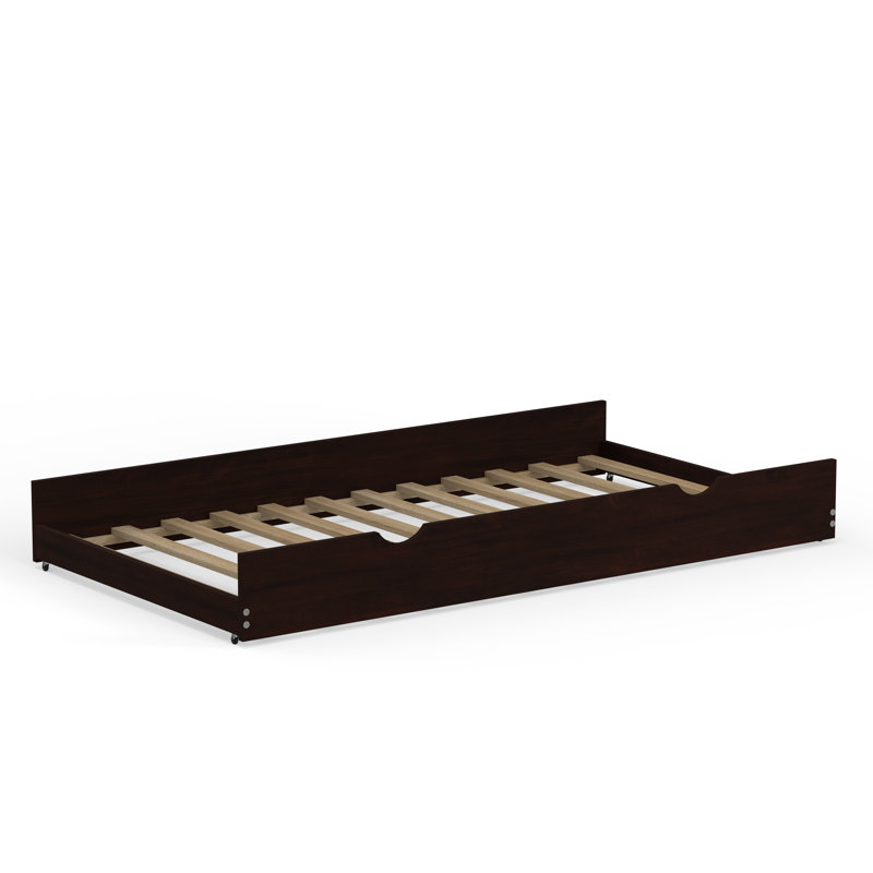 Roll Out Twin Size Trundle Bed for Solid Wood Bunk Bed, Espresso