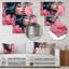 Art floral rose et bleu II-32219518