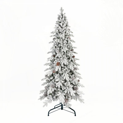 Arbre de Noël 9 pi en PE / PVC avec 52 pommes de pin naturelles 9 pi