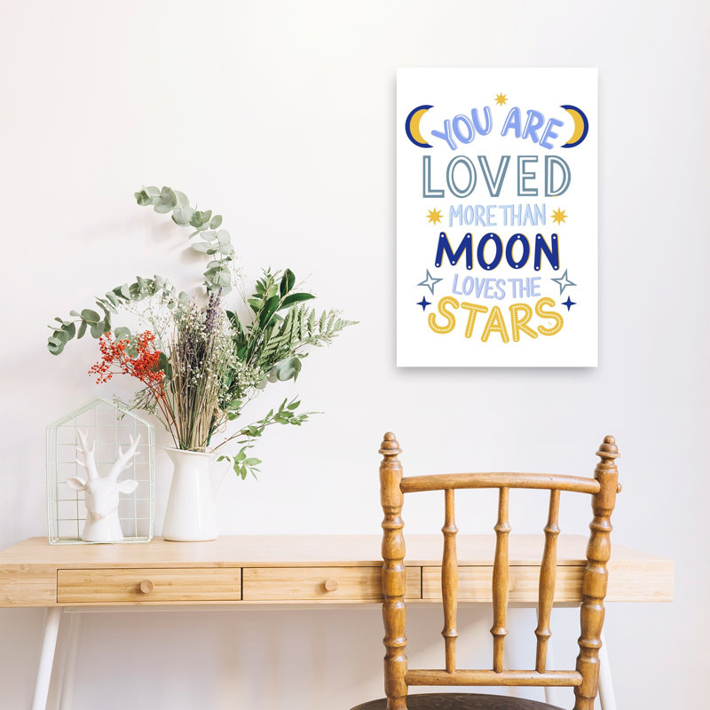 Reproduction d'art mural paysage contemporain abstrait «Lived More Than Moon Dreamy», H 24 po x l 16 po