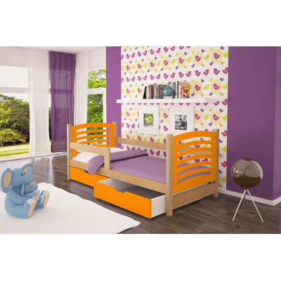 Griff European Toddler (80 X 180cm) Bed and Mattress by Harriet Bee