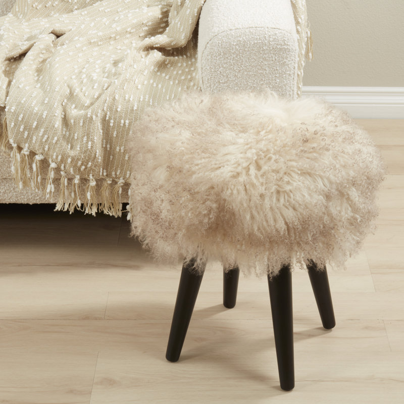 Tabouret Mongolian, Crème