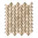 Crema Arched Herringbone 12" x 12" Polished Marble Wall Tile