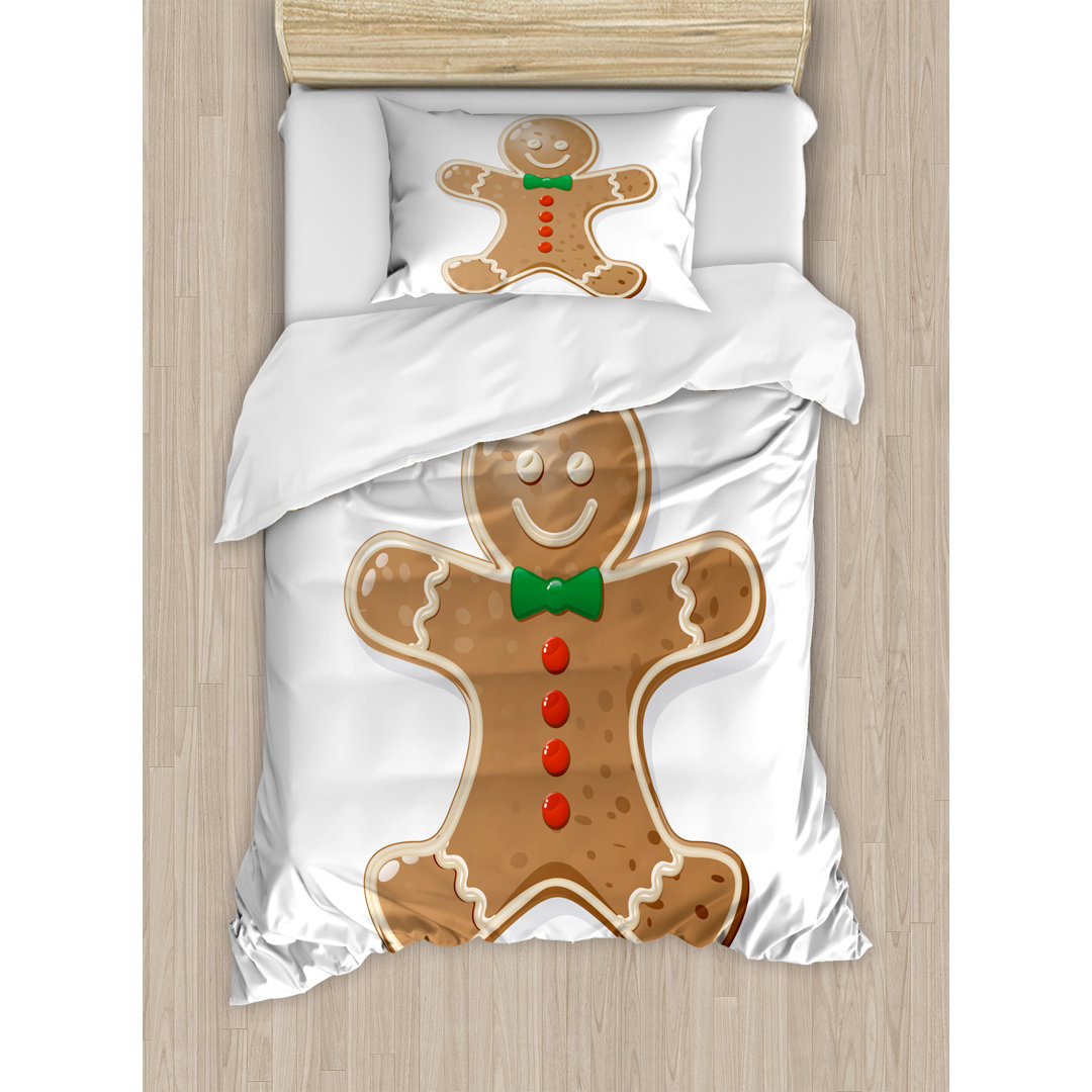 Gingerbread Man Duvet Cover Set Ambesonne 