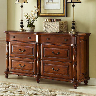 American Country Style Rubberwood Accent Chest