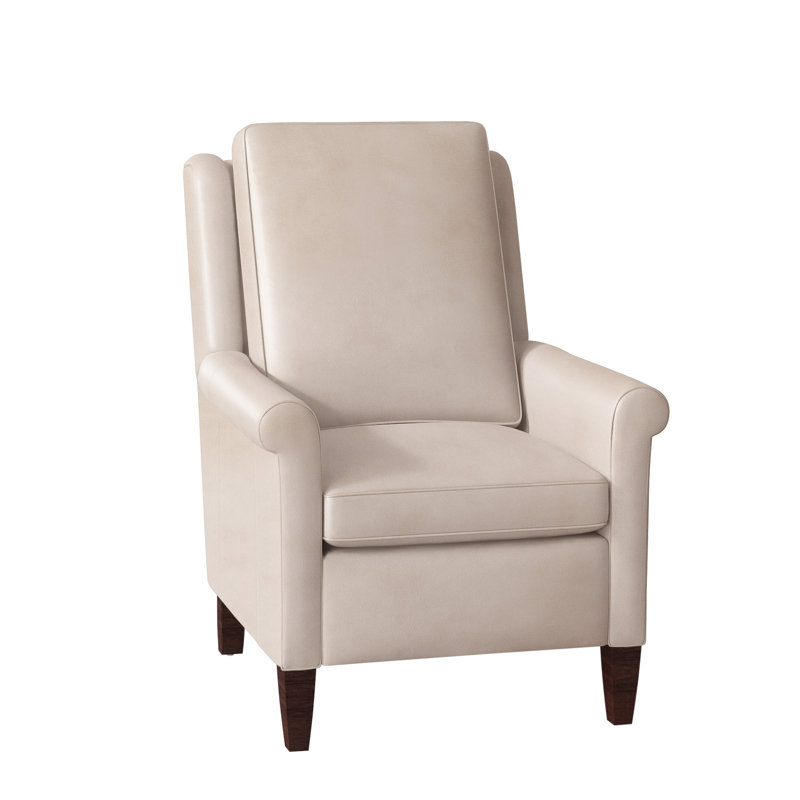 Fauteuil inclinable standard Timber, Cuir véritable brume empyréenne, Acajou, Manuel