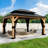 13 Ft. W X 11 Ft. D Solid Wood Outdoor Hard Top Patio Gazebo With Mosquito Netting
