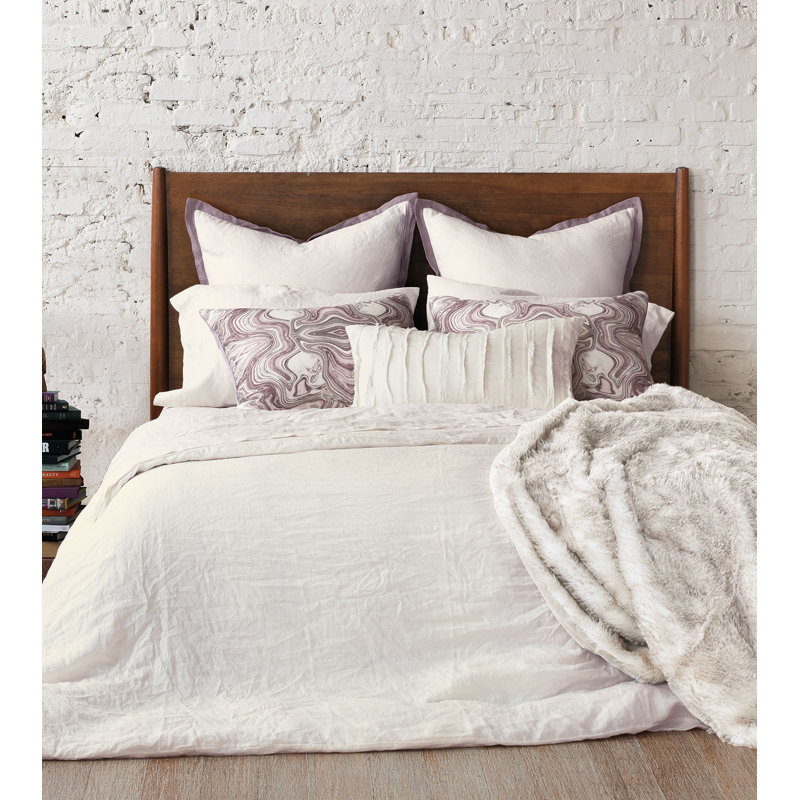 Shiloh Modern & Contemporary 100% Linen Duvet Cover,  Shiloh Shell, Super King Duvet Cover