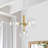 4-Light Modern Sputnik Sphere Clear Glass Bubble Chandelier-1426746405