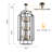 12 - Light Wrought Iron Dimmable Lantern Square / Rectangle Chandelier-993992477