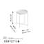 Table basse moderne blanche de 18,1 po x 22,0 po x 18,1 po | Fabrication 100% métal, robuste et légère (4,5 lb) | Design scandinave, parfait pour le salon et les espaces contemporains, élégant et durable-369181586