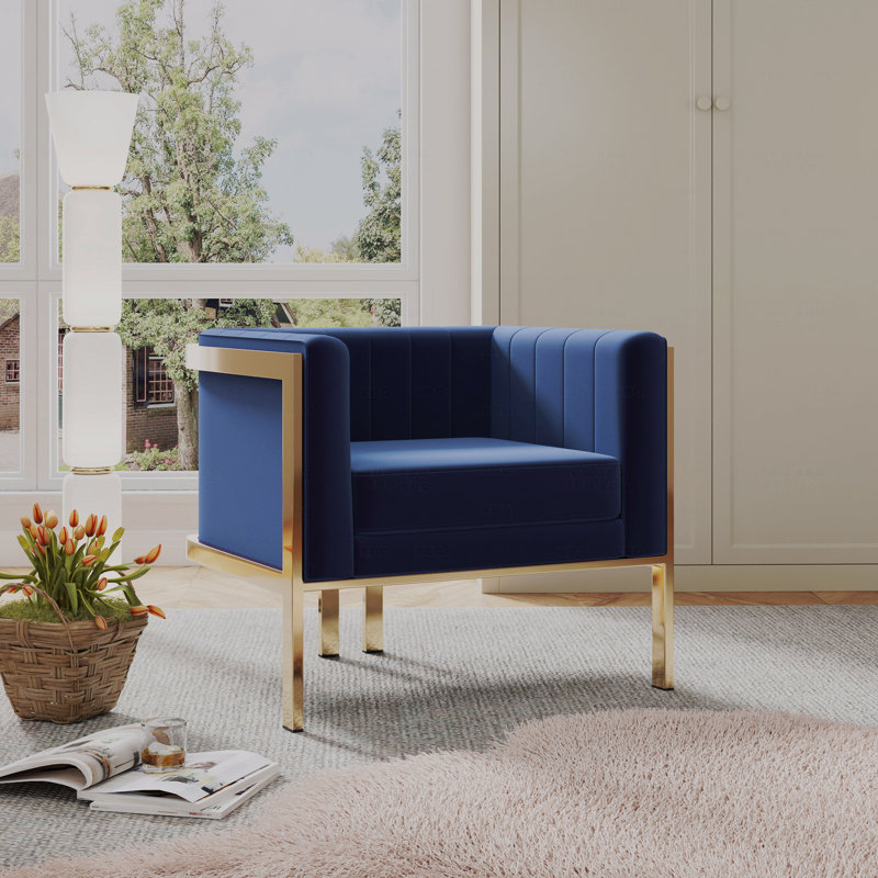 Fauteuil d'appoint de style salon, Bleu