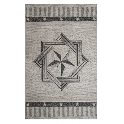 Tapis marocain gris clair / gris foncé