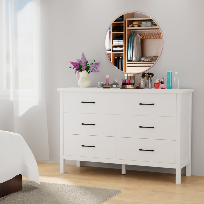 6 - Drawer Dresser, White