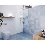Vela 48 in. x 78 in. Fully Frameless Single Fixed Shower Panel