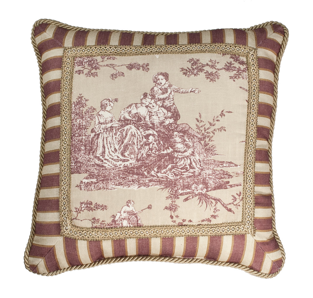 Country Sunset Toile Luxury Throw Pillow Sherry Kline