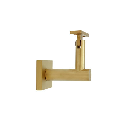 Support de main courante à fixation en surface avec rosette carrée et plaque plate