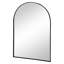 Black Arched Mirror With Metal Rim For Bedroom Living Room 24" X 36" Frame Home Interior