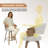 Mid-Century Modern Swivel Counter Stool With Bentwood Frame-1248066060