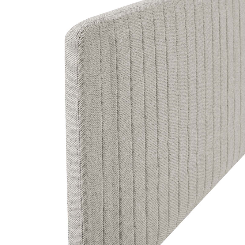 Milenna Channel Tufted Headboard, Oatmeal, King/California King
