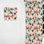 Motif géométrique cubique Vintage Revival - rideau obscurcissant géométrique abstrait - 1 panneau-107599249