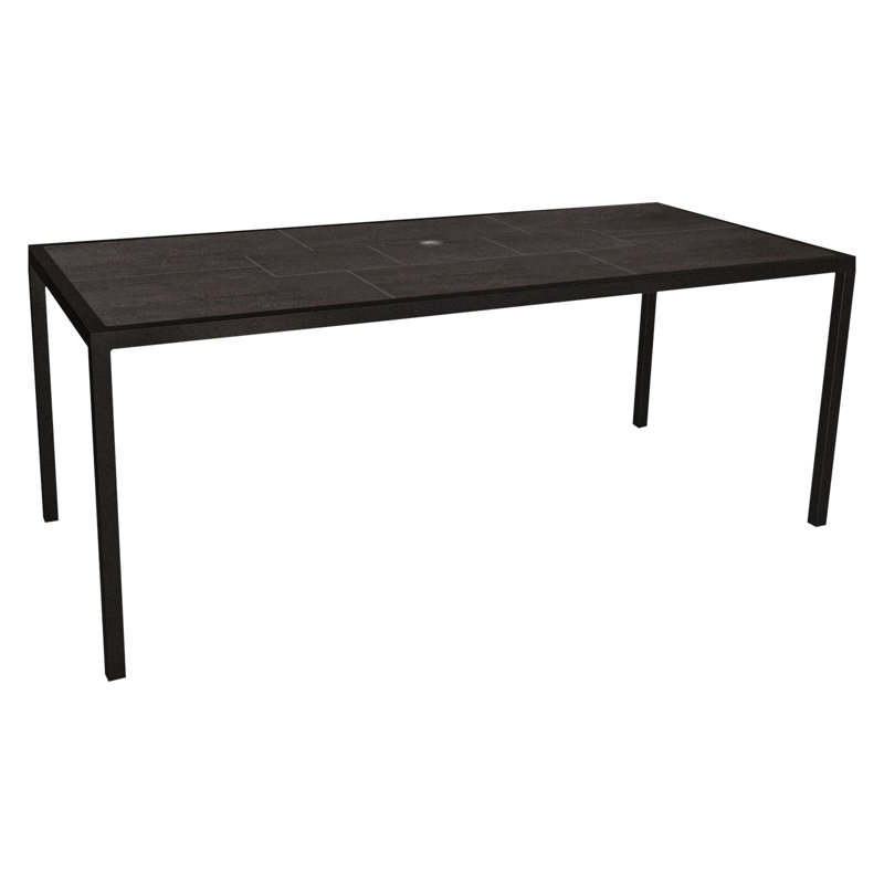 Quadra Outdoor Rectangle Dining Table, Carbon Black, Urban Shift