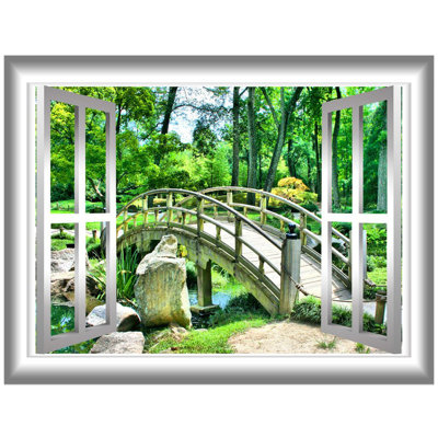 Décalcomanie murale pont 3d forest
