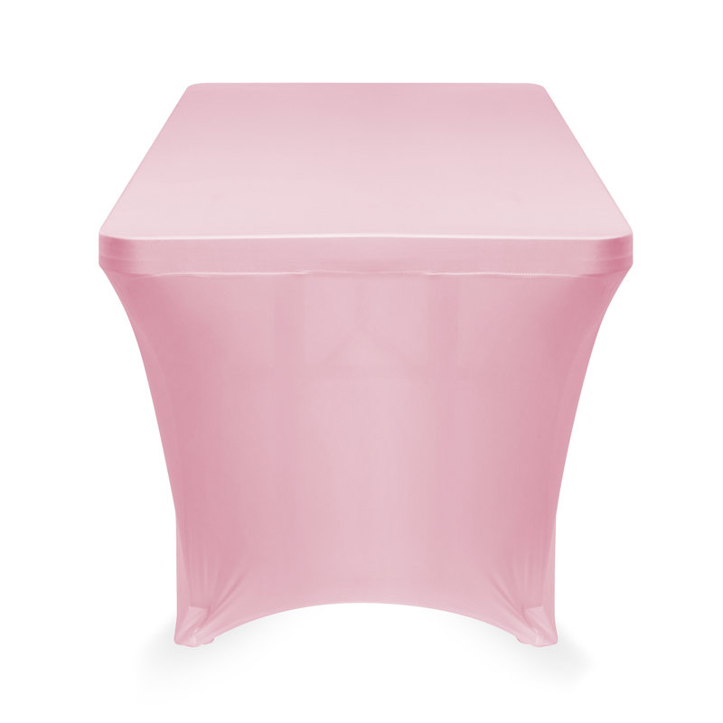 Solid Color Polyester Wedding Tablecloth, Pink, 72" x 30"