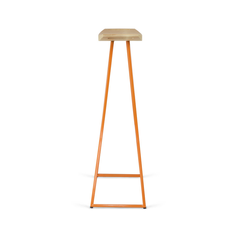 Tabouret de bar et de comptoir Robert, Orange, Érable, Tabouret de bar (siège d'une hauteur de 30 po)