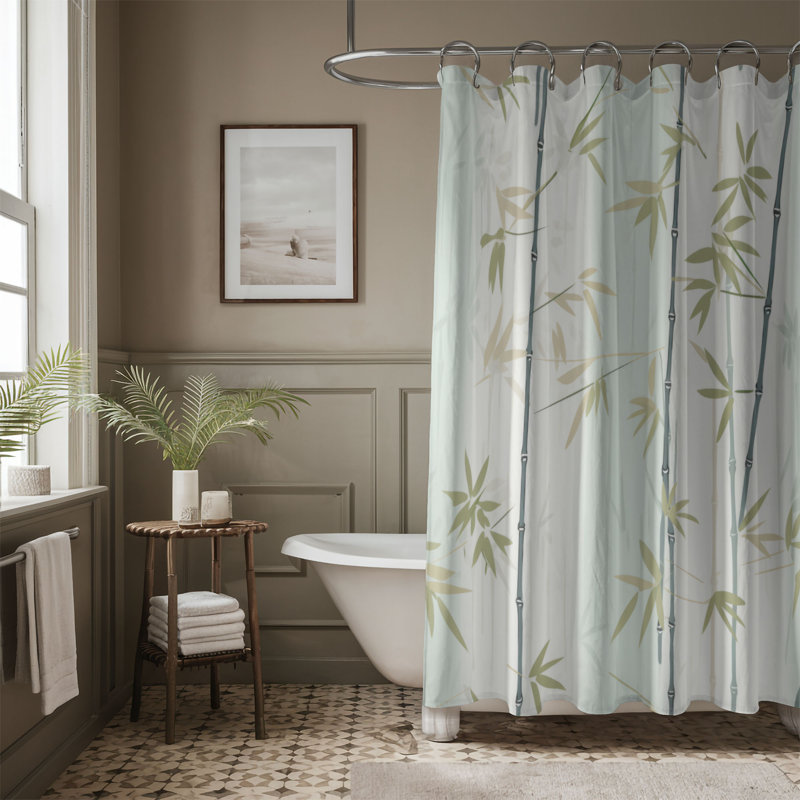 Rideau de douche Bamboo Grid - Premium, H 74 po x l 71 po
